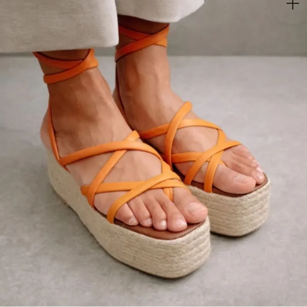 Anthropologie x Alohas Paw Paw Sprits Platform  Sandals size 37